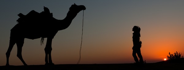 Camel and Tourist, Thar Desert, Rajasthan