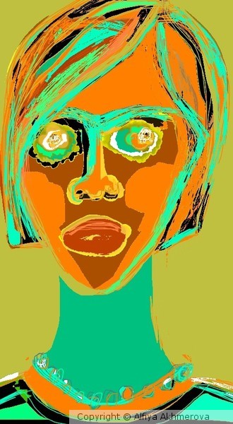 Woman wearing a necklace 