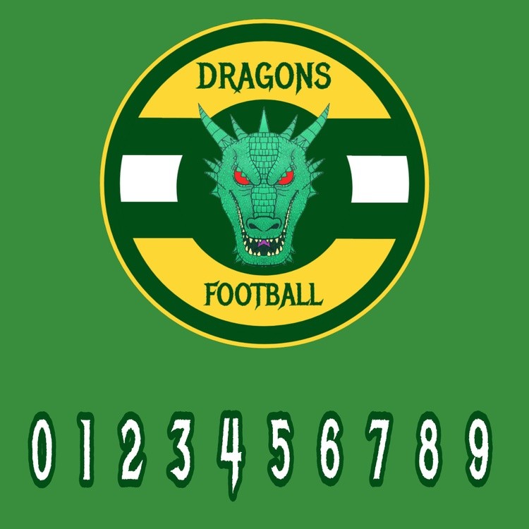 Dragons logo with numbers 