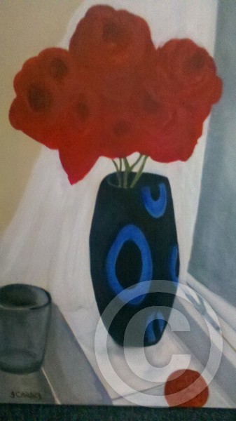 Vase of Red Flowers
