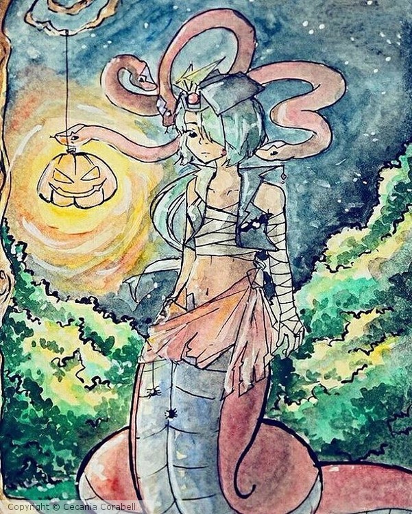 Medusa on Halloween