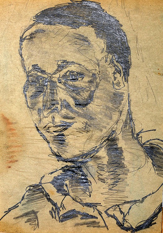 expressive man portrait drawing male portraits drawings pencil on paper artist painter raphael perez