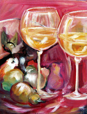 pears and wine