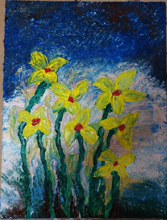 abstract acrylic on canvas