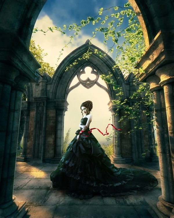 Girl with red ribbon 1400