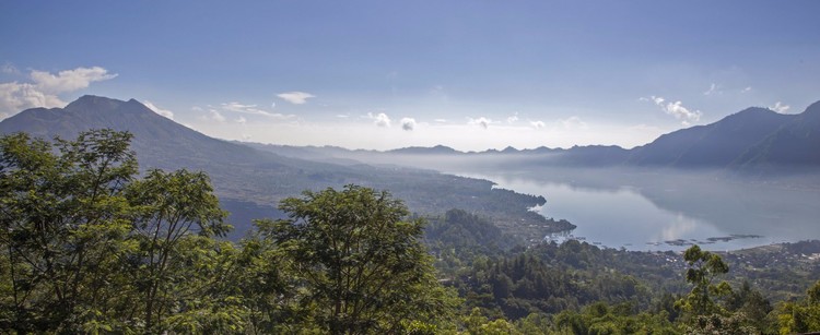 Misty morning at Lake Batur