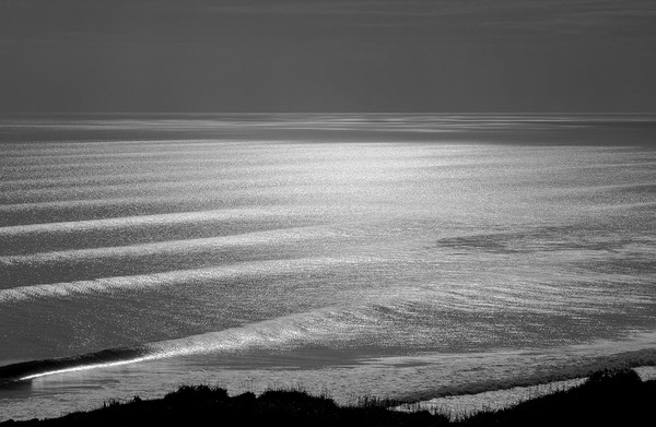 seascape in bnw