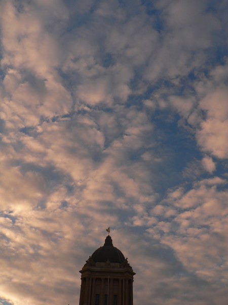 Golden Boy in the clouds