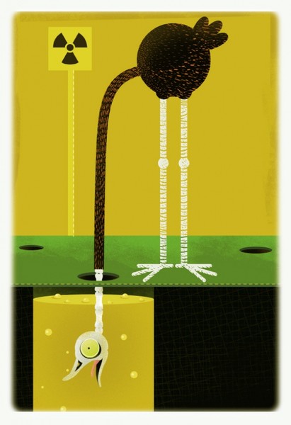 ostrich in distress