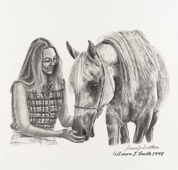 Emily and her Arabian