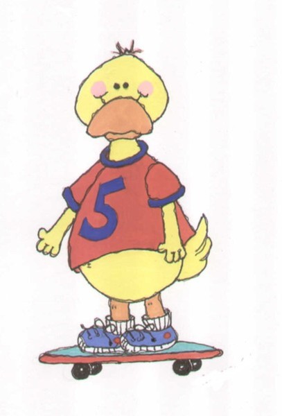 Skate Boarding Dudley Duck