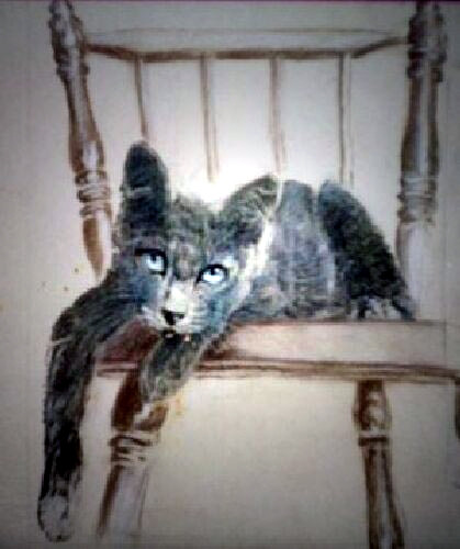 Cat on Chair 2004