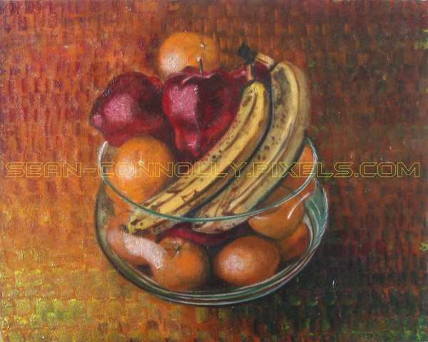 Glass Bowl Of Fruit