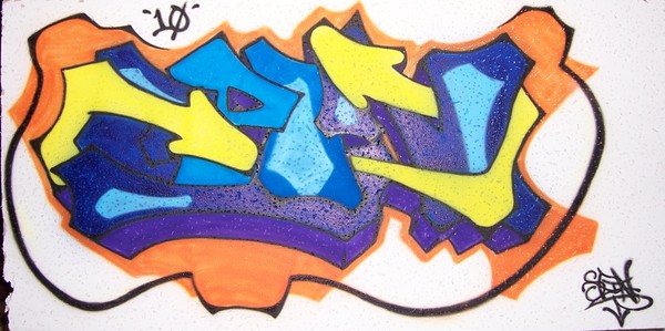 Spin Off Tag graffiti piece spray paint