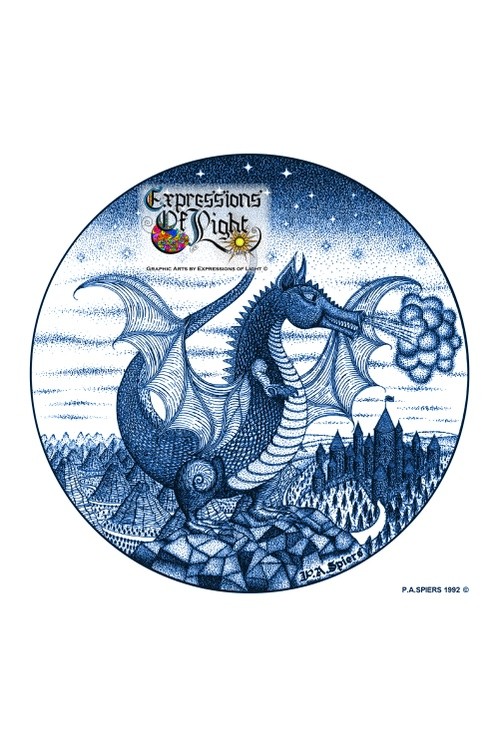 ExpoLight-Graphic-Arts-Dragon-1992-0001 (Pen-&-Ink-Blue-Sepia-SP)