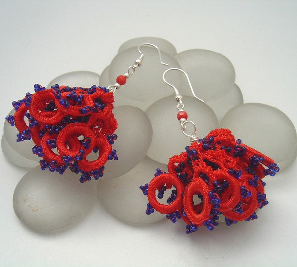 Sterling Silver Red Authentic Earrings