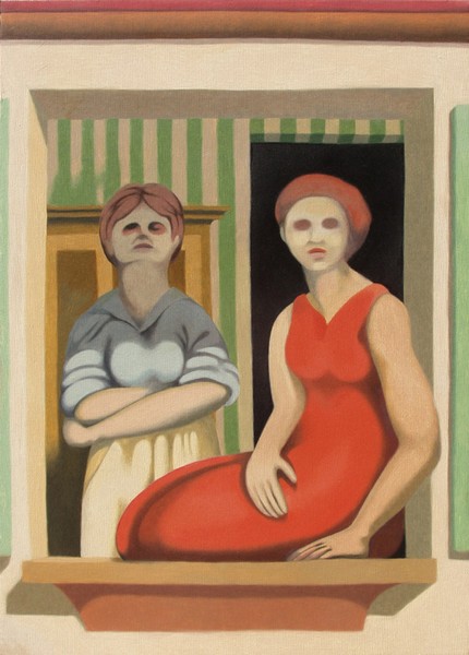 Two women at the balcony