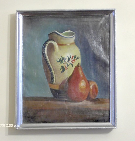 ewer & red pears