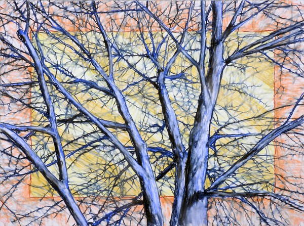 Blue Tree Striped Sky