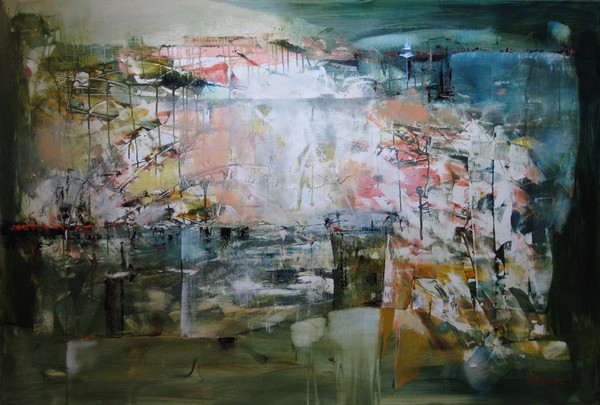 1168, Behind horison,100-150 cm, oil on canvas, 2011