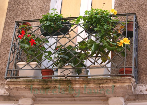Flowers on a Balcony in Chalon-sur-Saone