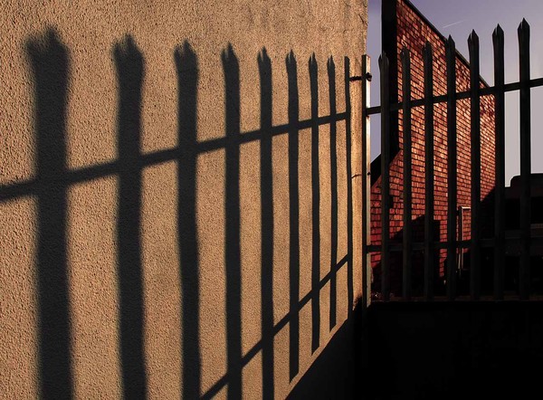 Security fence shadow