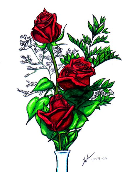 Red Roses in Prisma