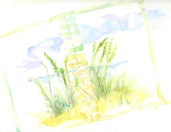 Sketchbook Beach Scene