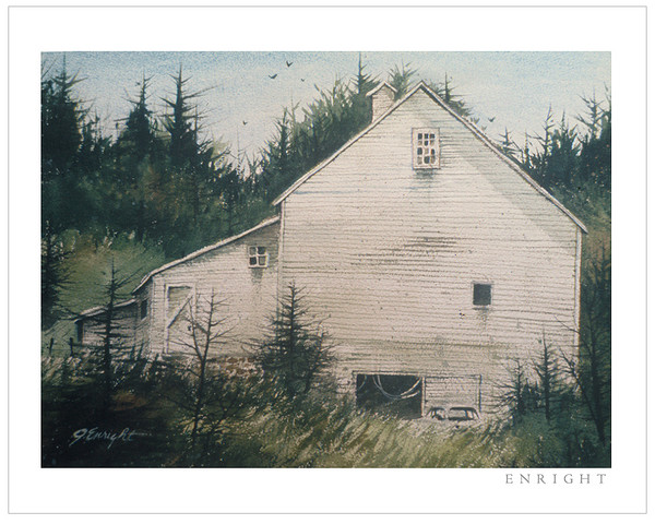 Watercolor of an old Barn