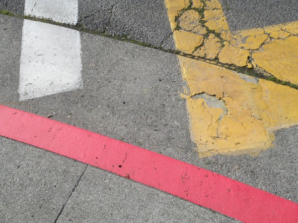 composition with yellow red and white