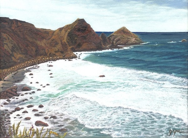 Three Cliffs By The Ocean