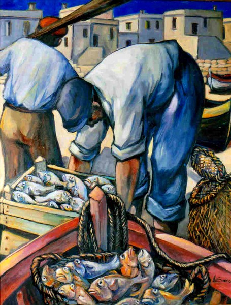 The arrival of the fishermen