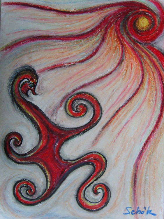 Le défi 40x30 Pastel sur carton 2008