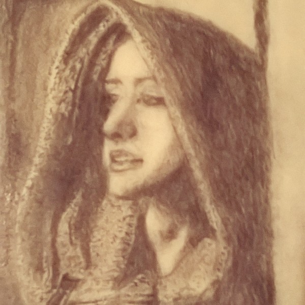 sketch: hooded lady
