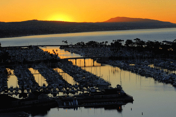 Sun Rise Over Dana Point Harbor