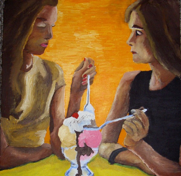 sharing ice cream