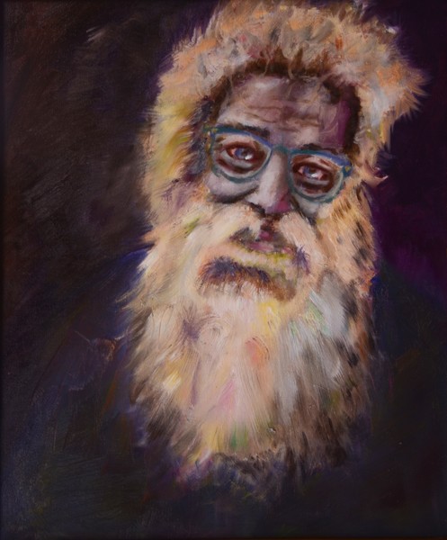Oil portrait by M.