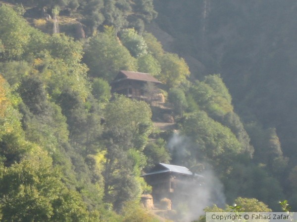 Beautiful mountain houses across the LOC at Keran.