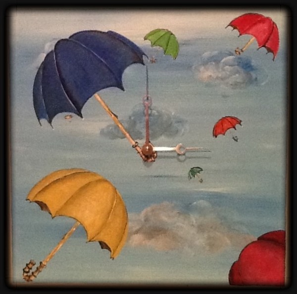 Handmade & hand painted clock