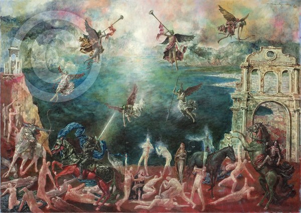 Der Anfang des Untergangs 100x70 oil on canvas