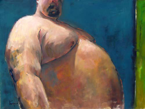 Belly with a green margin