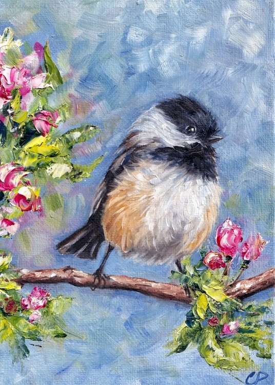 Chickadee in Bloom