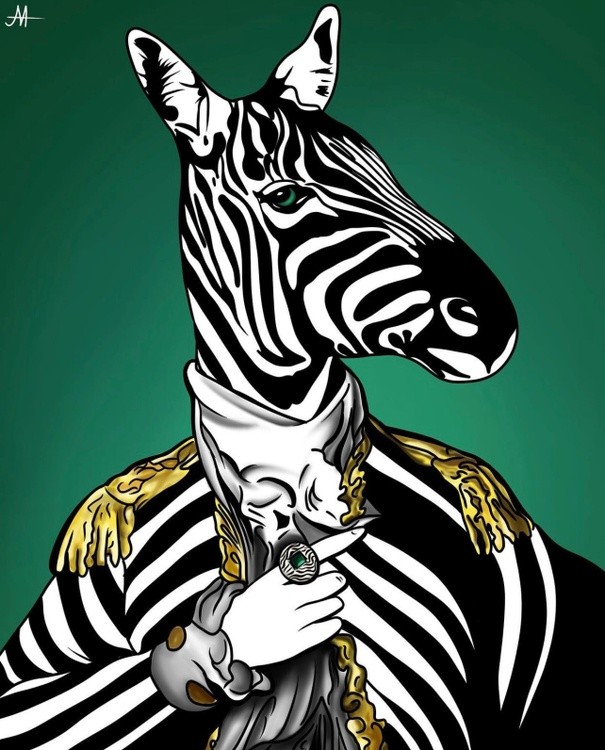 digital Zebra for jewelry brand