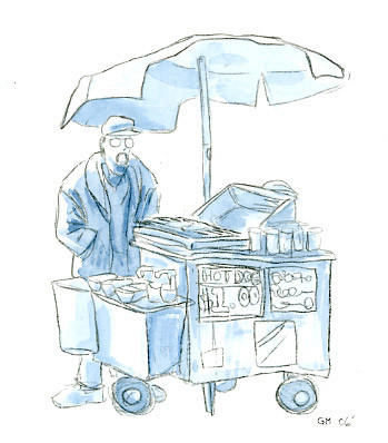 hot dog cart