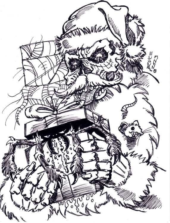 A Haunted Christmas, black and white