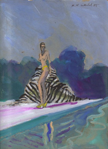Bikini Babe with Zebra Towel