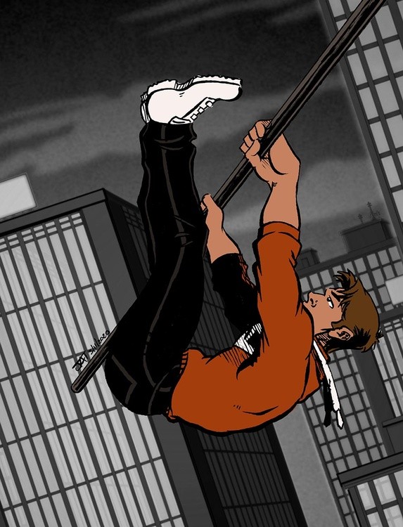 WK swinging thru the city