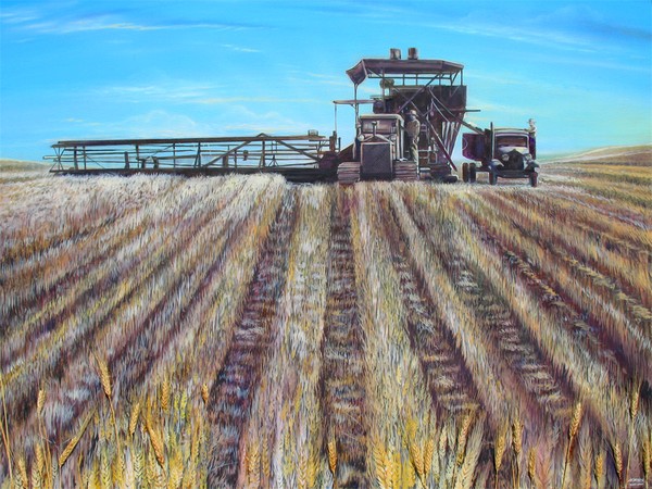 PLAIN WHEAT...* acrylic/airbrush painting