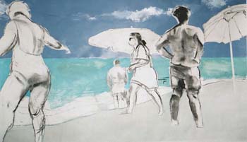 2004 Beach, Red Bathing Suit