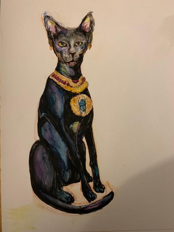 Painting In Progress - Bastet